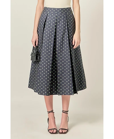 English Factory Women's Dot Midi Full Skirt