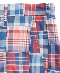 Club Room Men's Regular-Fit Madras Plaid Patchwork 9" Shorts, Exclusively at Macy's - Piece Block Yd