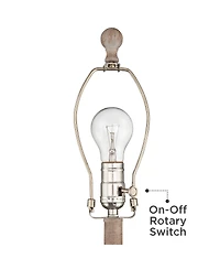 Regency Hill Patsy 26 1/2" Tall Candlestick Traditional Table Lamps Set of 2 WiFi Smart Socket White-Washed Wood Finish Living Room