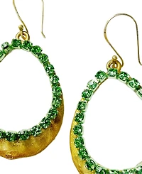 Michael Gabriel Designs Golden Green Drop Earrings
