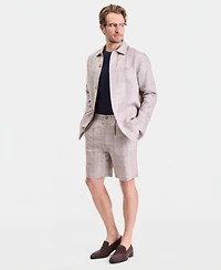 Club Room Men's Dash Plaid Linen Overshirt, Macy's Exclusive - Yd