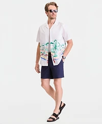 Club Room Men's Camp Collar Scenic Print Short-Sleeve Shirt, Macy's Exclusive