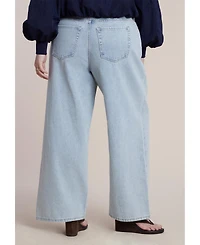 Eloquii Women's Snap Front Midrise Jean