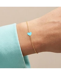 The Lovery Mini Turquoise Single Heart Bracelet 14K Gold