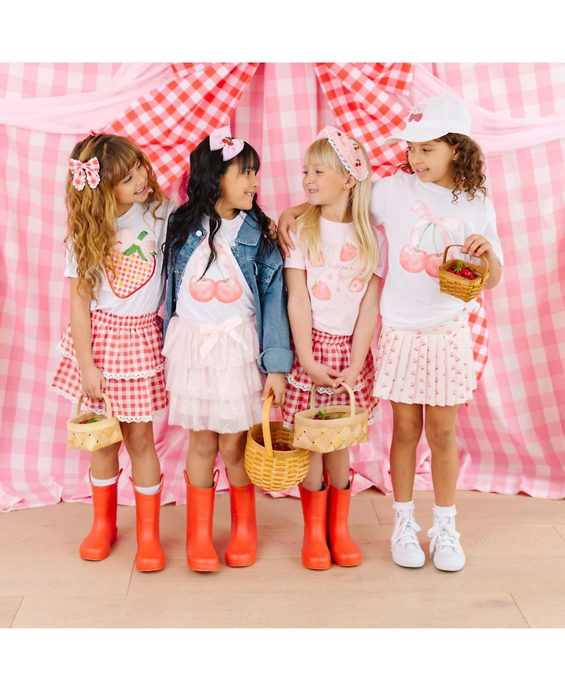 Sweet Wink Girls Cherry Sequin Patch Baseball Hat