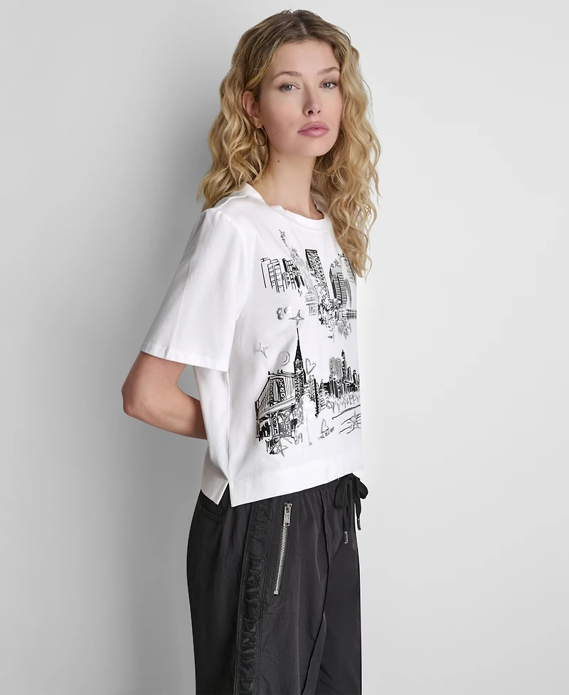 Dkny Women's Short-Sleeve Crewneck T-Shirt