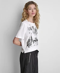 Dkny Women's Short-Sleeve Crewneck T-Shirt