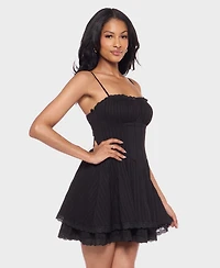 Alex & Sophia Juniors' Square Neck Mini Dress