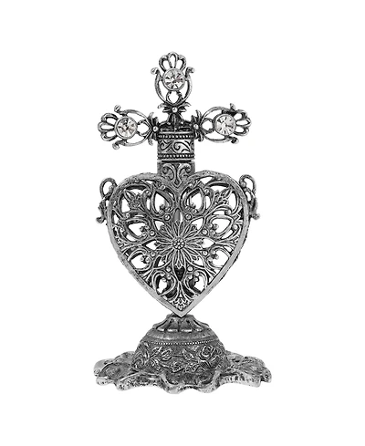 Symbols of Faith Pewter Heart Perfume Bottle