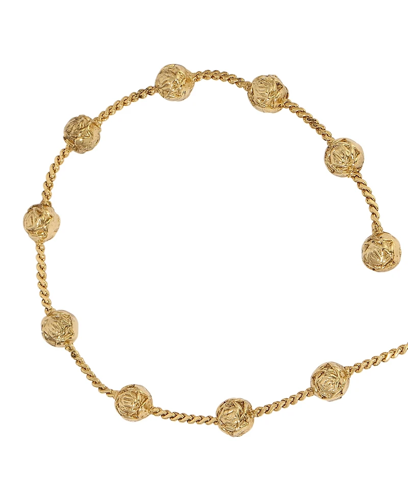 Symbols of Faith Gold Tone Crucifix Hand Rosary