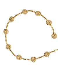 Symbols of Faith Gold Tone Crucifix Hand Rosary