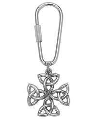 Symbols of Faith Silver Tone Celtic Trinity Key Chain