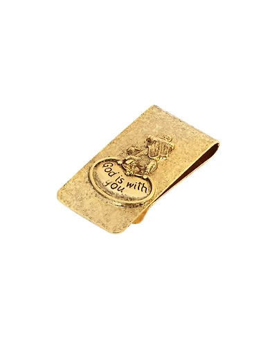 Symbols of Faith 14K Gold-Dipped "God Is With You" Money Clip