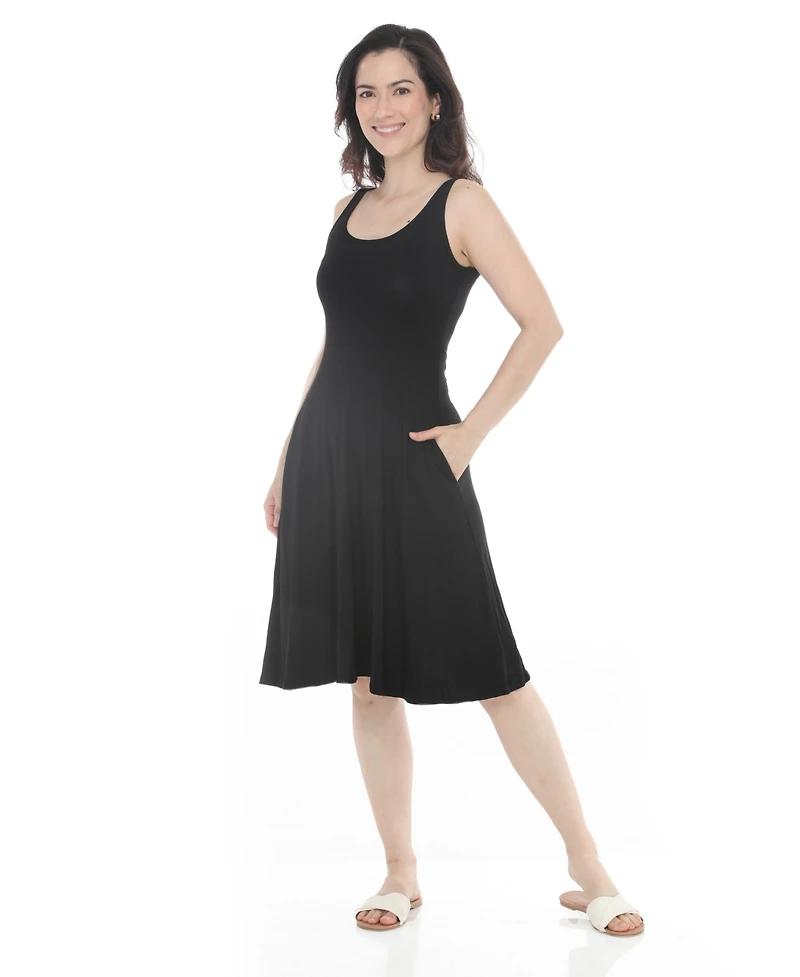 White Mark Women's Twist Front Built Skirt Maxi Dress