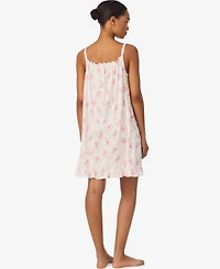Lauren Ralph Women's Double Strap Smocked Neck Gown