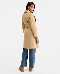 CoffeeShop Women's Fringe-Trim Tie-Belt Wrap Coat
