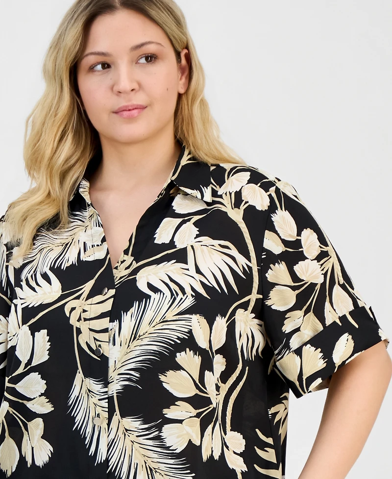 Anne Klein Essentials Plus Half-Sleeve Blouse