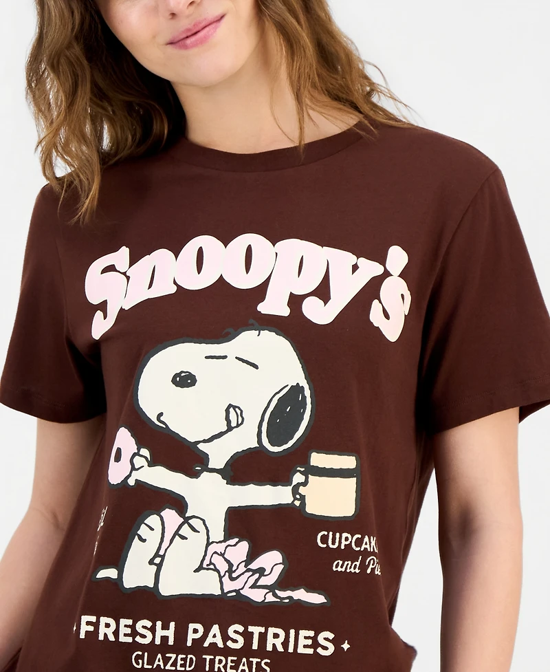 Grayson Threads, The Label Juniors' Snoopy Pastry Graphic-Print Tee