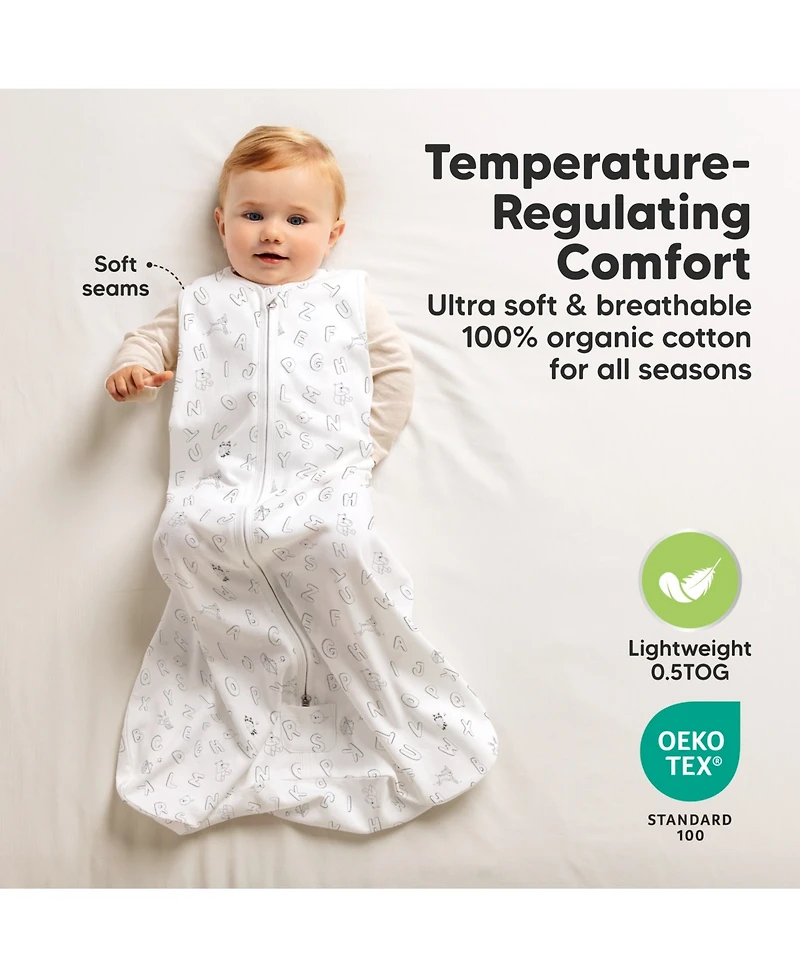 KeaBabies 2-Pack Snooze Baby Sleep Sacks, Cotton Wearable Blanket, Soft Toddler Sleeping Bag