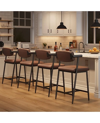 gaomon Set of Counter Stools with Armrest