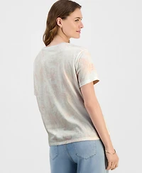 Love Tribe Juniors' Bronco Camo Graphic-Print Crewneck Tee