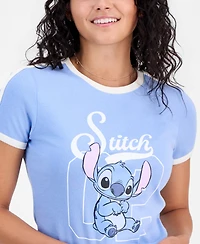 Disney Juniors' Stitch Sporty Ringer Tee