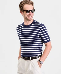 Club Room Men's Short-Sleeve Bengal Striped Cotton Sweater T-Shirt, Exclusively at Macy's