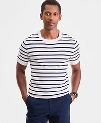 Club Room Men's Short-Sleeve Bengal Striped Cotton Sweater T-Shirt, Exclusively at Macy's