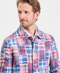 Club Room Men's Madras Shirt Jacket, Macy's Exclusive - Piece Block Plaid Yd