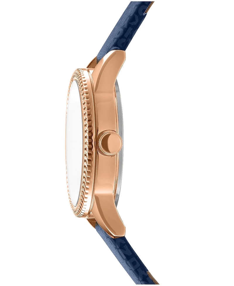 Dkny Women's Milanese Quartz Dark Blue Polyurethane Strap Watch 26mm