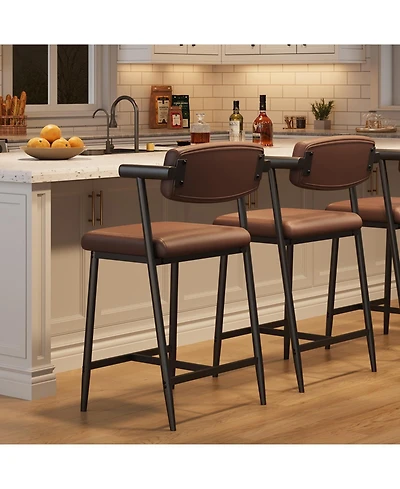 gaomon 26" Counter Height Bar Stools Set of 2 with Armrests