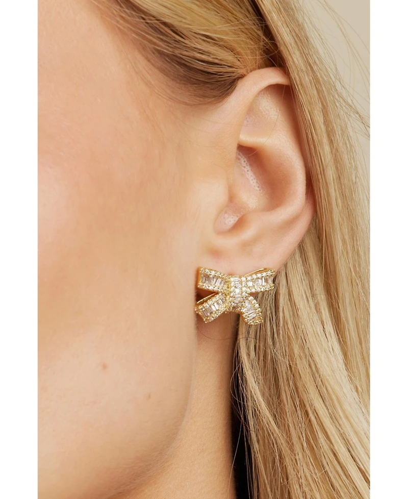 Untamed Petals Alicia Crystal Bow Studs