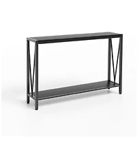 gaomon 43" Industrial Console Table with Open Storage Shelf