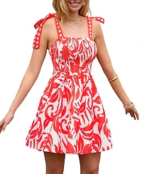 Cupshe Women's Sunset Society Tropical Mini Beach Dress