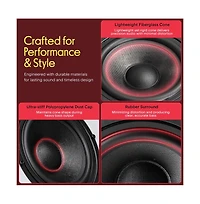 Pyle 6.5 Home Theater Bookshelf Speakers - 2-Way HiFi Sound with Wall Mount Bracket (PHQBS62WH)