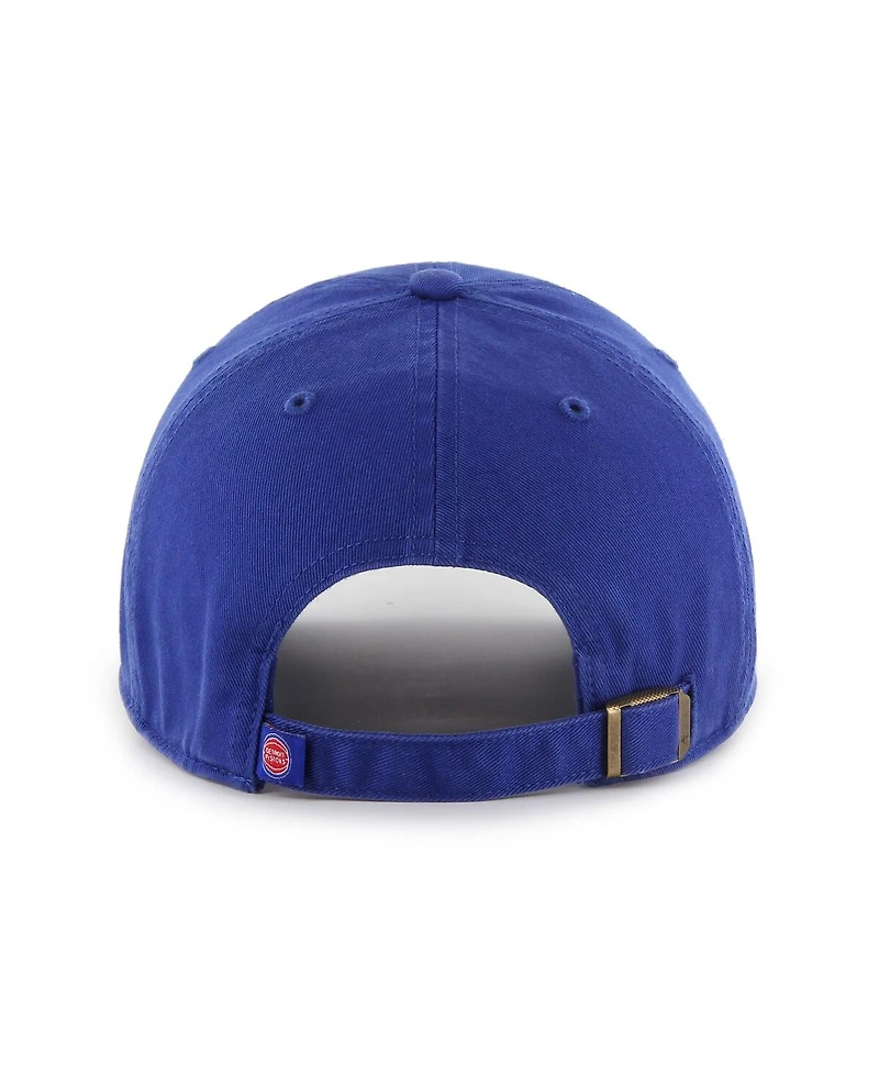 '47 Brand Men's Royal Detroit Pistons Alternate Core Logo Clean Up Adjustable Hat