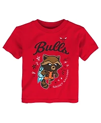 Outerstuff Toddler 2-Piece Heather Gray Chicago Bulls Guardians Of The Galaxy T-Shirt Set