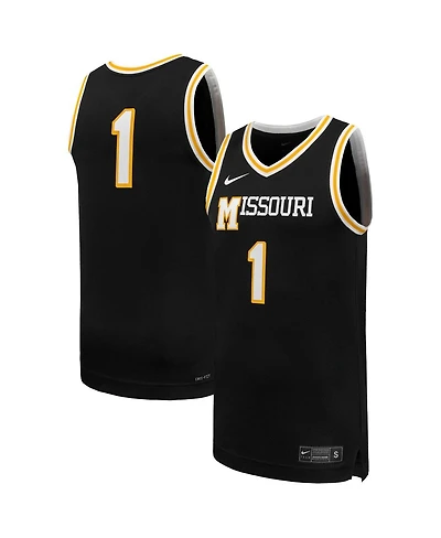 Nike Men's 1 Black Missouri Tigers Replica Basketball Jersey