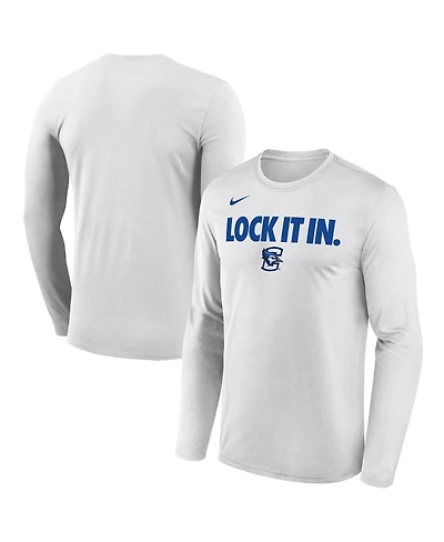 Nike Men's White Creighton Bluejays 2026 On-Court Bench Long Sleeve T-Shirt