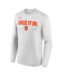 Nike Men's White Syracuse Orange 2026 On-Court Bench Long Sleeve T-Shirt