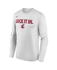 Nike Men's White Washington State Cougars 2026 On-Court Bench Long Sleeve T-Shirt