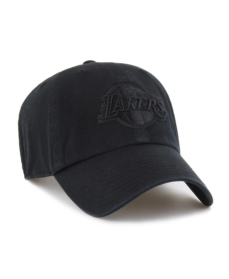 '47 Brand Men's Los Angeles Lakers Black on Black Clean Up Adjustable Hat