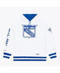 Mitchell & Ness Men's White New York Rangers Arctic Fleece Hoodie