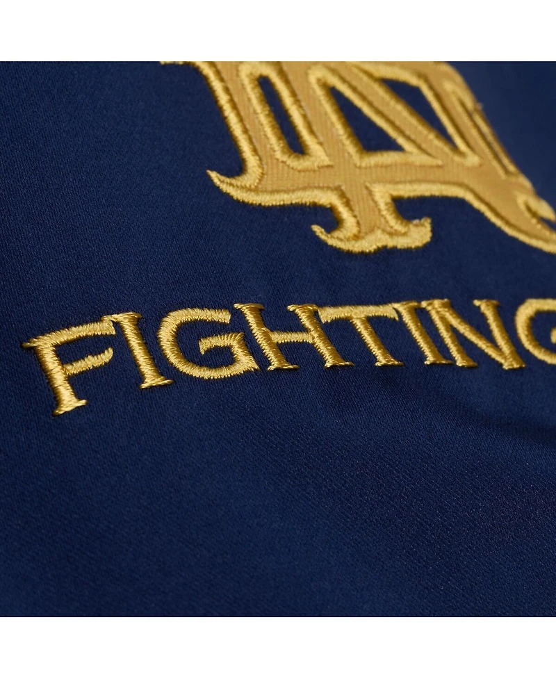 Mitchell & Ness Men's Navy Notre Dame Fighting Irish Double Clutch Lightweight Satin Full-Snap Jacket