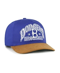 '47 Brand Men's Royal/Brown Brooklyn Dodgers Cooperstown Break Wood Suede Hitch Adjustable Hat