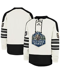 '47 Brand Men's Cream Vegas Golden Knights Pond Hockey Trio Eternal Lacer Sweatshirt