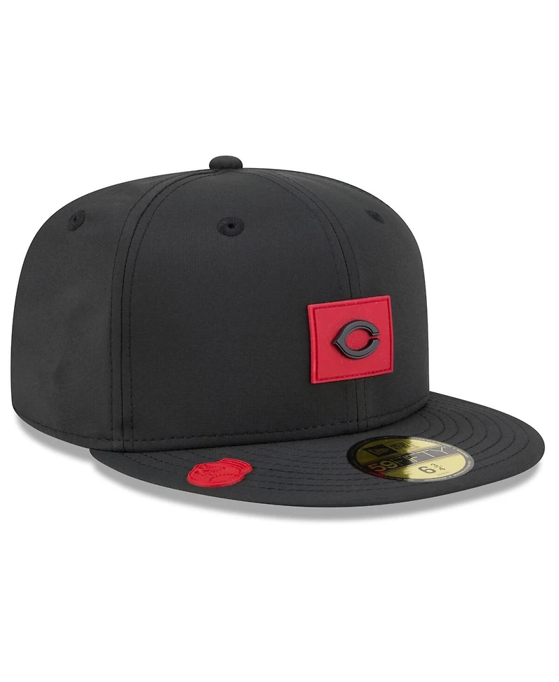 New Era Men's Black Cincinnati Reds 2026 Clubhouse 59FIFTY Fitted Hat