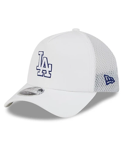 New Era Men's White Los Angeles Dodgers 2026 Batting Practice Apex 9FORTY Adjustable Trucker Hat