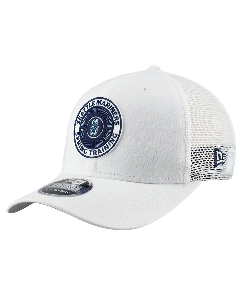 New Era Men's White Seattle Mariners 2026 Spring Training Fan Pack 9SEVENTY Adjustable Trucker Hat