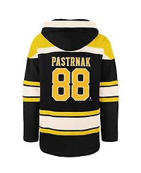 '47 Brand Men's David Pastrnak Black Boston Bruins Player Name Number Lacer Hoodie